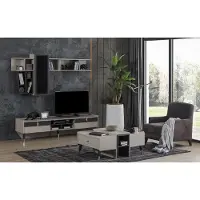 AEA Wohnzimmer Set Designer RTV-Ständer Luxus Holz Regale Couchtisch 3tlg