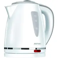 MPM Bouilloire électrique 1 litre sans BPA résistance cachée sans fil 360º MCZ-64 1200 Blanc