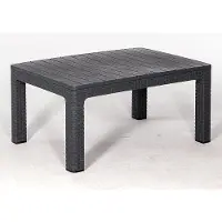 AEA Table de jardin élégante et grise Table basse moderne Mobilier de jardin élégant