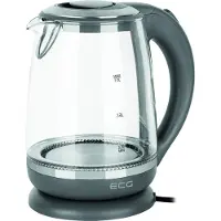 Ecg Bouilloire Électrique - - RK 2020 Grey Glass - 2,0 L - Verre - 1850–2200 W