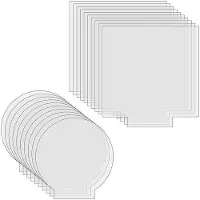 OEM Lot de 20 plaques en acrylique transparentes – Rondes et carrées, d'une épaisseur de 2 mm, idéales pour l'éclairage LED, les panneaux, les tableaux et les projets de bricolage