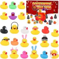 OEM Calendrier de l'Avent 2024 - 24 canards en caoutchouc - Jouets de Noël et cadeaux pour enfants et adultes