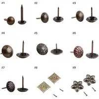 OEM Pieds de fixation en bronze vintage pour meubles, portes intérieures et extérieures - 6 x 14 mm