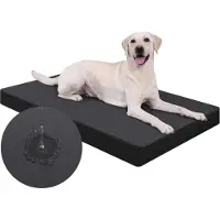 Merkloos Lit pour chien orthopédique, idéal pour les grandes races, dimensions 119 x 73 cm, amovible, imperméable. Revêtement en similicuir, coussin pour chien, matelas pour chien, de haute qualité