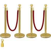 OEM Corde de tension - Tige télescopique rotative - Standard - avec corde souple - stable - simple - Or/Rouge