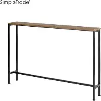 OEM Table console métallique - Table - 120x80x20 cm - Métal - Bois
