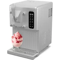 Klarstein Sweet Sundae : machine à glaces 3 en 1 pour préparer des glaces, des milkshakes et des smoothies, réservoir de 1,5 litre, écran tactile, mode Keep-Cool, fonction de nettoyage, blanc