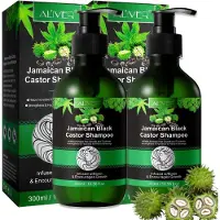 P-Beauty Shampooing Soin du cuir chevelu Croissance des cheveux contre la chute Huile de ricin noir Vegan, 2x 300ml