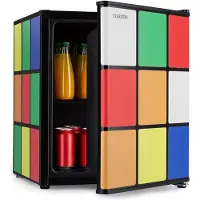 Klarstein Solve - Mini-réfrigérateur, minibar, système de refroidissement thermoélectrique, capacité de 48 litres, bouton de réglage mécanique, refroidissement : 0 à 10 °C, , noir/coloré