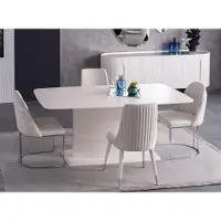 Xl Moebel Gmbh Esszimmergruppe Esstisch mit Polsterstühlen Essgruppe Küchen Set Weiß