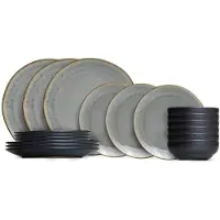 Cookinglife Ensemble de vaisselle - 6 personnes - Nola Warm Grey - 18 pièces