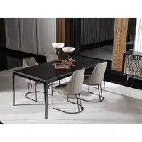 Xl Moebel Gmbh Eleganter schwarzer Esstisch aus Holz im modernen Stil