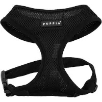Puppia Soft Harnas - Couleur : noir, Taille : Small - Cou 26 cm | Poitrine 33-49 cm