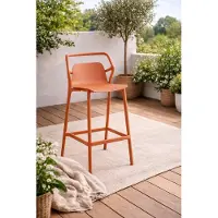 AEA Exklusiver Oranger Barhocker Designer Sitzhocker Loungehocker Möbel