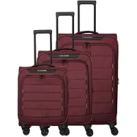 Travelite Valise à roulettes Skaii, 4 roues, rouge, taille L/M/S