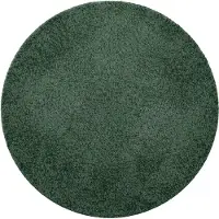 NATURL. Tapis Rond Fluffy – Bobby Vert | Ø 80cm | Vert | Polyester | Rond