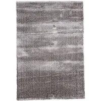 NATURL. Tapis à poils longs | Glazy Gris Clair | 80x150cm | Gris | Rectangulaire | Tapis