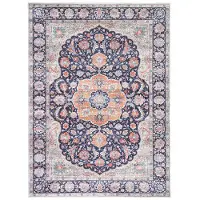 FRAAI Tapis vintage | Imagine Medallion Bleu | 160x230cm | Bleu | Polyester | Rectangulaire