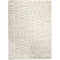FRAAI Tapis scandinave | Yune Lines Crème/Vert | 80x150cm | Crème | Rectangulaire | Tapis