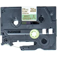 Brother TZe-RM54 ruban 24 mm (d'origine) - or sur vert menthe