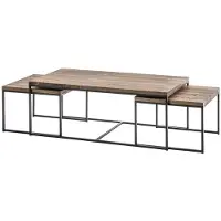 AEA Holz Design Beistell Tische Couch Tisch Sofa Wohn Zimmer 3x Set Wohn Zimmer Loft