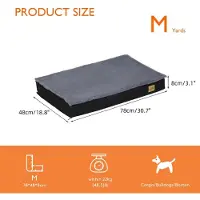 StarTech.com Lit orthopédique pour chien - Matelas pour chien, taille M - Pour chiens de taille moyenne - Coussin pour cage de transport - Housse amovible et lavable - Cœur en mousse - Coton respirant