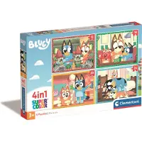 Clementoni Puzzle CLE 4 en 1 SuperKolor Bluey 21530