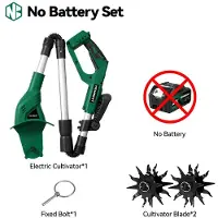 StarTech.com Fraise rotative électrique pour le sol - Cultivateur à batterie 21V - Largeur de travail : 200 mm - Profondeur de travail : 150 mm - Compatible avec une batterie 21V - Sans batterie