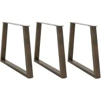 vidaXL Pieds de table de salle à manger en V 3 pièces acier naturel 100x(72-73,3) cm acier