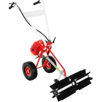 StarTech.com Bineuse à essence - 43 cm³, 1,7 chevaux, moteur 2 temps, largeur de travail de 60 cm, refroidissement par air, couleur rouge