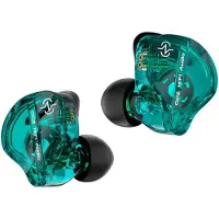 OEM Écouteurs intra-auriculaires, basses puissantes, design confortable avec crochet d'oreille, couleur verte, sans microphone