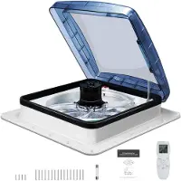 StarTech.com Ventilateur de toit pour camping-car - Ventilateur de toit pour véhicules de loisirs - 10 vitesses - Fonction réversible - Télécommande - Capteur de pluie - Surveillance de la température - 12 V