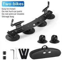 StarTech.com Porte-vélos pour voiture - Barres de toit avec ventouses - Aluminium - Pour 2 vélos - Montage rapide - 75 x 15 x 15 cm