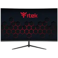ITek Ecran incurvé 24" GGC Full HD (Noir) 200Hz (1920 x 1080 pixels, 23.60"), Moniteur, Noir, Gris