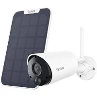 Reolink Caméra De Surveillance Intelligente Intérieur / Extérieur Argus Série B320 Avec Panneau Solaire Blanc