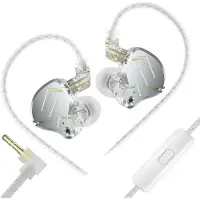 OEM Écouteurs intra-auriculaires, technologie hybride, câble amovible, argent avec microphone