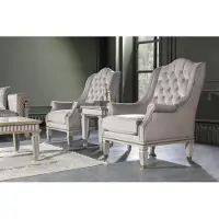 AEA Chesterfield Set 3pcs. fauteuil luxe meubles table d'appoint canapé 3pcs.