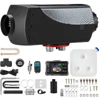 Vevor Réchauffeur d'air diesel 12-24V 5-8KW Réchauffeur de voiture d'air (Avec écran LCD ) Préchauffage du moteur de la voiture garée dans un environnement froid en hiver