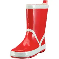 Playshoes Bottes en caoutchouc rouge / blanc