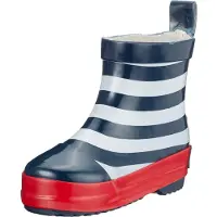 Playshoes Bottes en caoutchouc marine / rouge sang / blanc