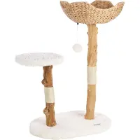 Flamingo Arbre à gratter , modèle Fidel, couleur beige, dimensions : 75 x 42 x 98 cm