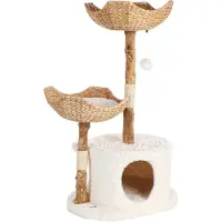 Flamingo Arbre à gratter pour chat Hector, couleur beige, dimensions : 75 x 46 x 111 cm