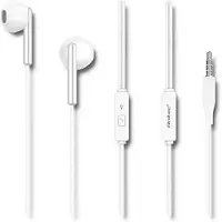 Qoltec Casque intra-auriculaire microphone blanc
