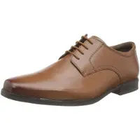 Clarks pour homme. 26162017 Howard Walk chaussures en cuir marron (40), Plat, Lacets, Casuel