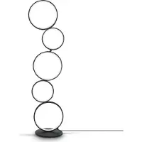 Alpinaluz Lampe sur pied LED minimaliste en aluminium noir, 36W, lumière chaude de 3000K, avec variateur d'intensité