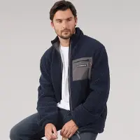 Lagooners Veste zippée rafferty borg hommes - Marine/Charcoal