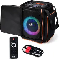 Pyle Haut-parleur Bluetooth Partybox, grande taille – 100W, système de lumières LED, basses puissantes