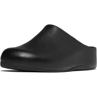 FitFlop Shuv - Sabots en cuir, pour femmes, couleur noire (Black 001), taille 41 EU