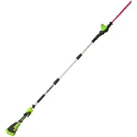 Greenworks Taille-haie télescopique 24V, lame de 51 cm, moteur sans balais, double lame de 28 cm