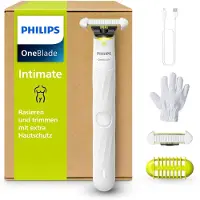 Philips OneBlade Intimate - pour raser et couper les poils avec une protection supplémentaire pour la peau, modèle QP